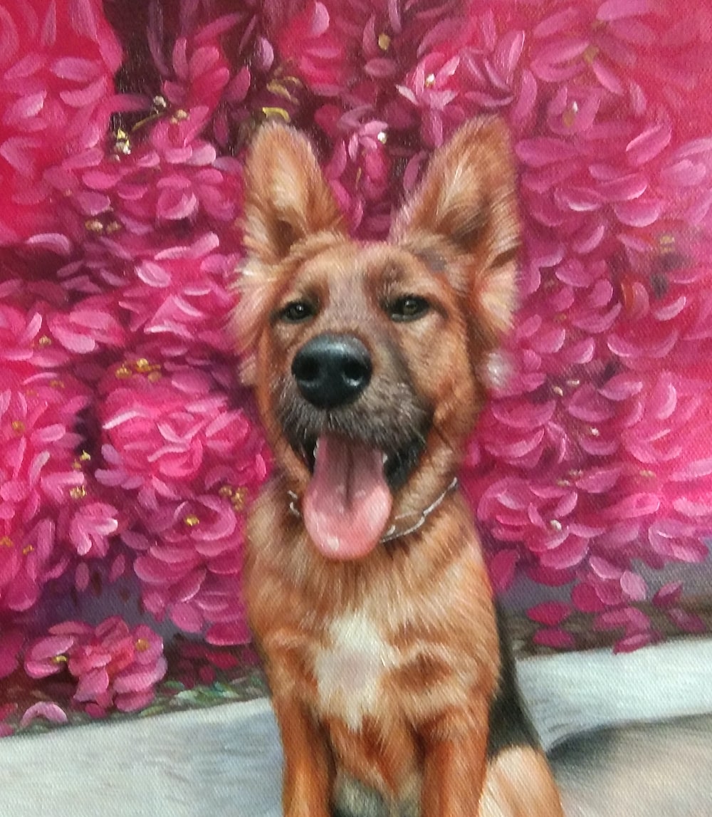 1169-paintru-custom-pet-portrait-painting-german-shepherd-florals-oil