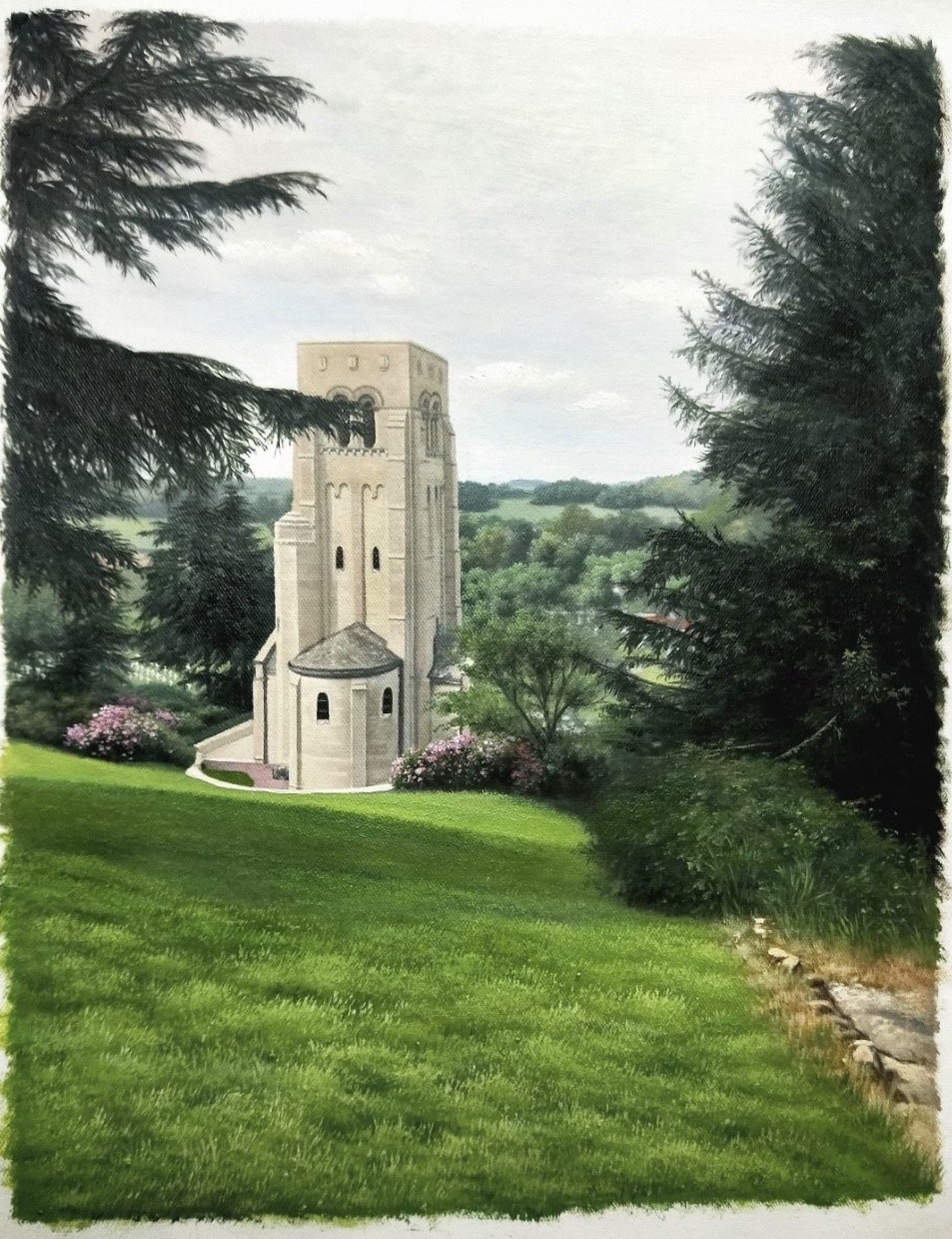 1174-travel-photo-custom-landscape-painting-castle-tower