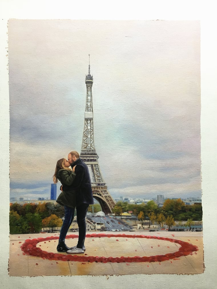 oil-painting-paris-engagement