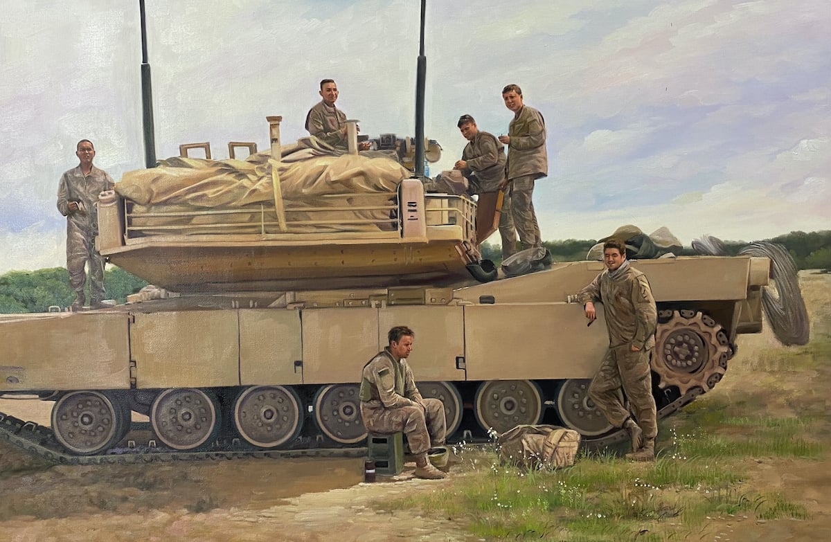 1578 final painting-military-tank-platoon-custom-oil-painting