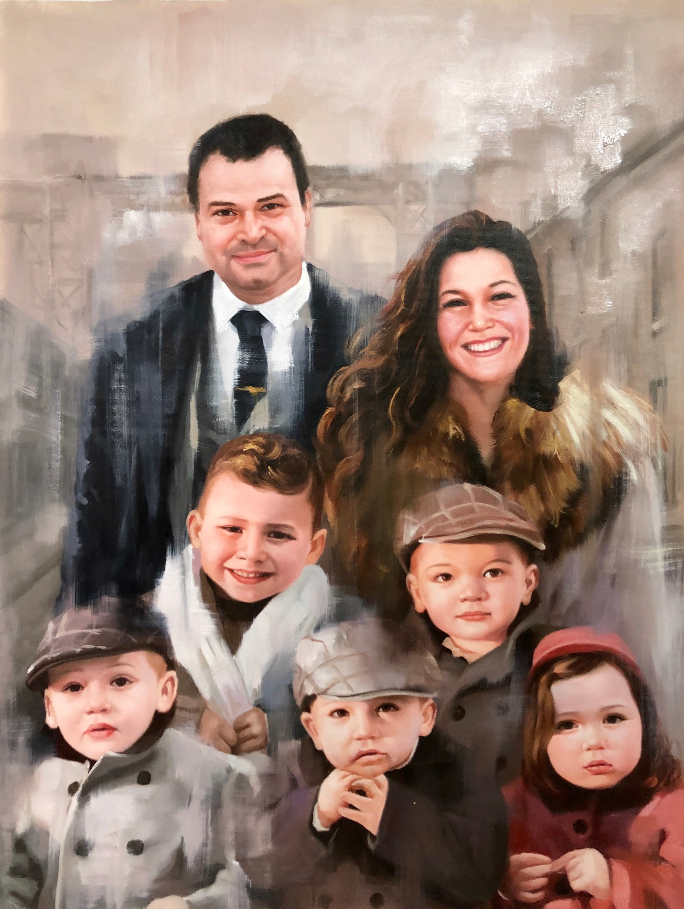 Paintru-custom-oil-family-portrait-peaky-blinders-impressionist-style