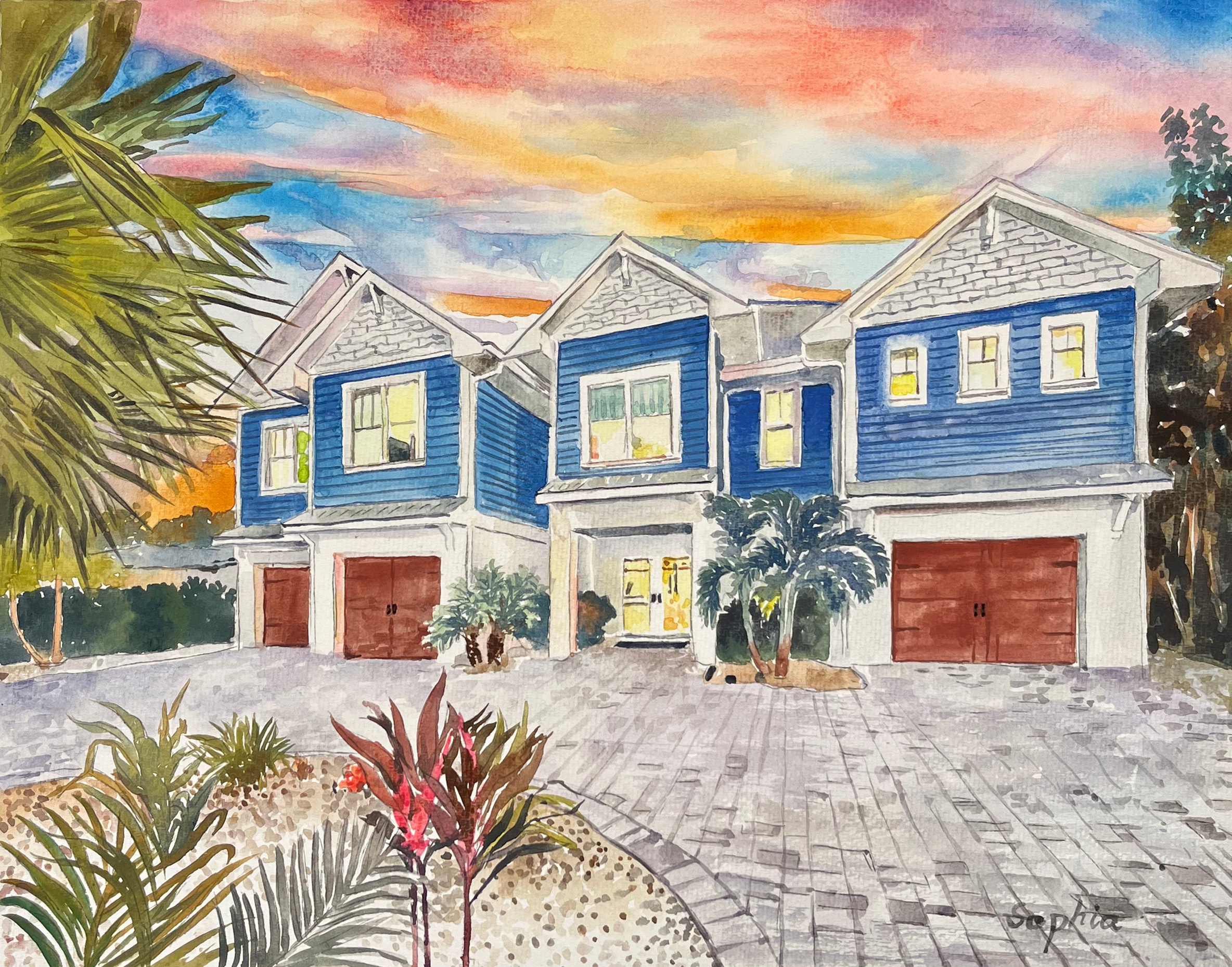 Paintru-custom-watercolor-house-painting