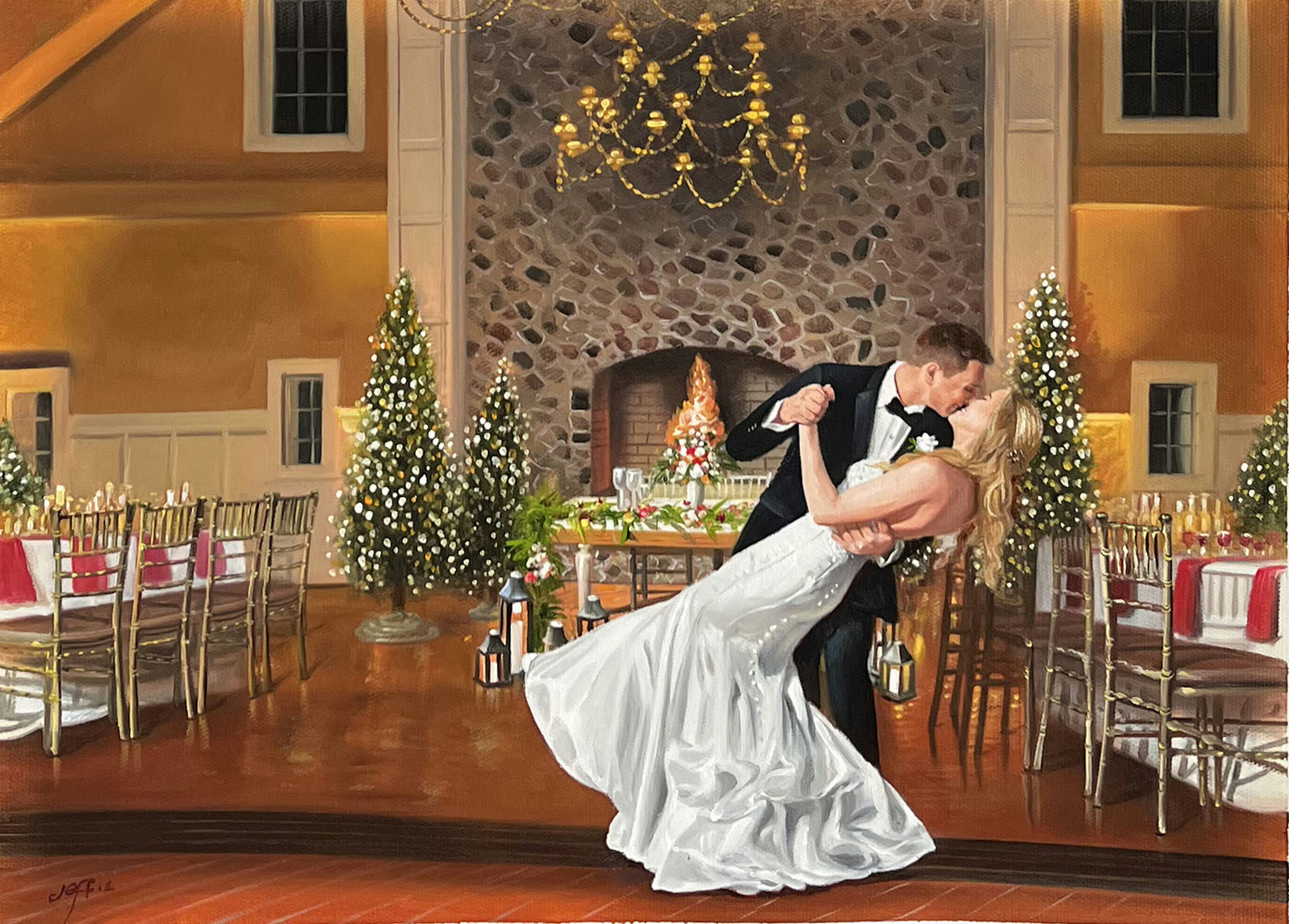 Paintru-custom-painting-winter-wedding