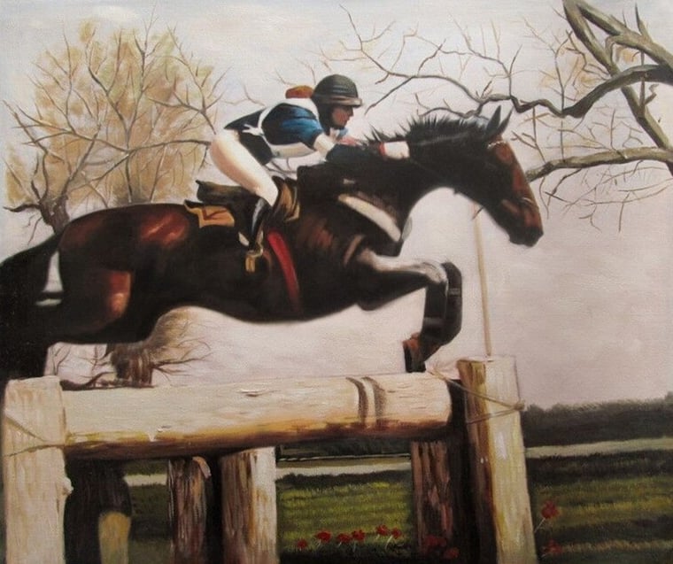 equestrian-hand-painted-painting