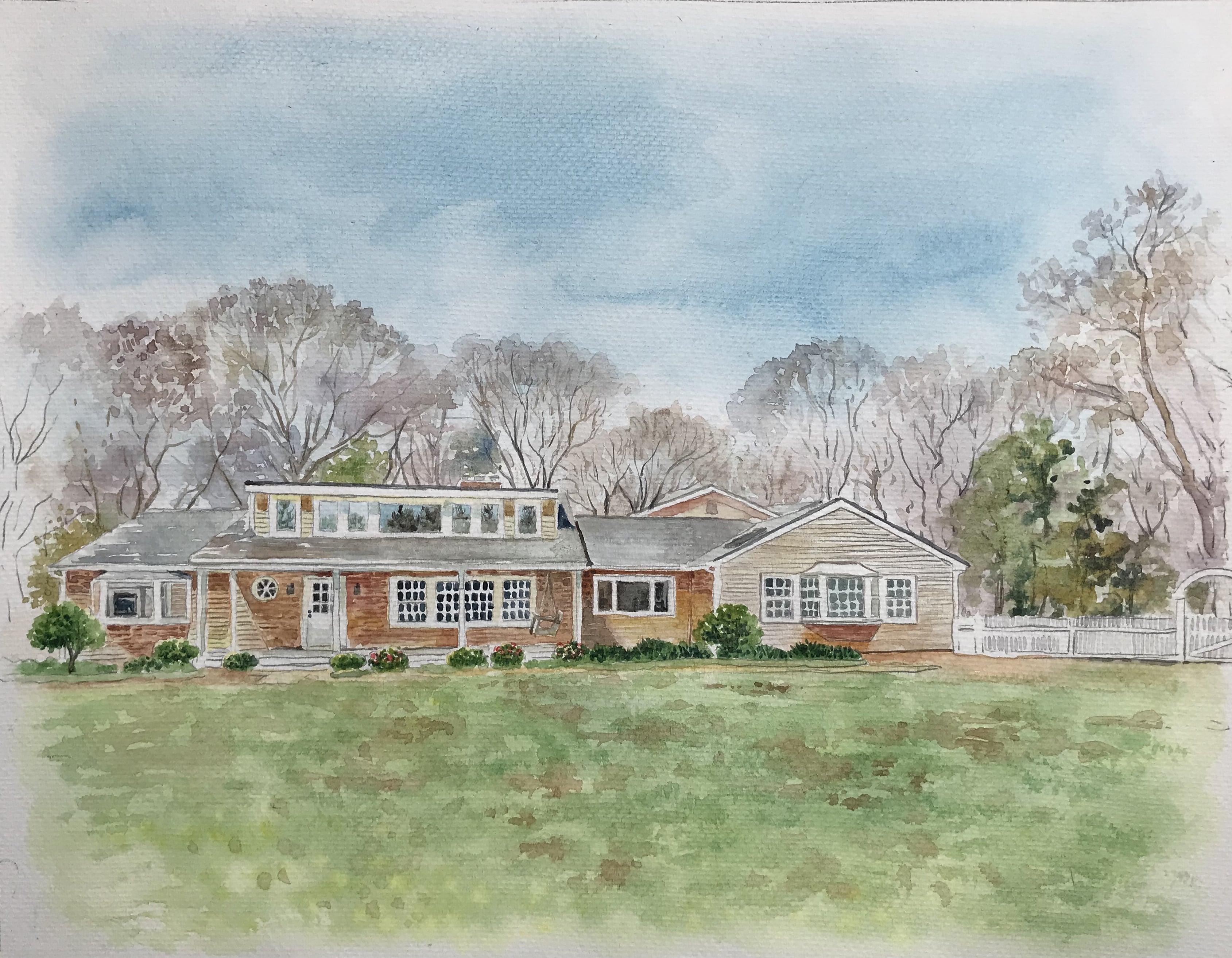 watercolor-house-portrait-memorable-gift-paintru-hamptons