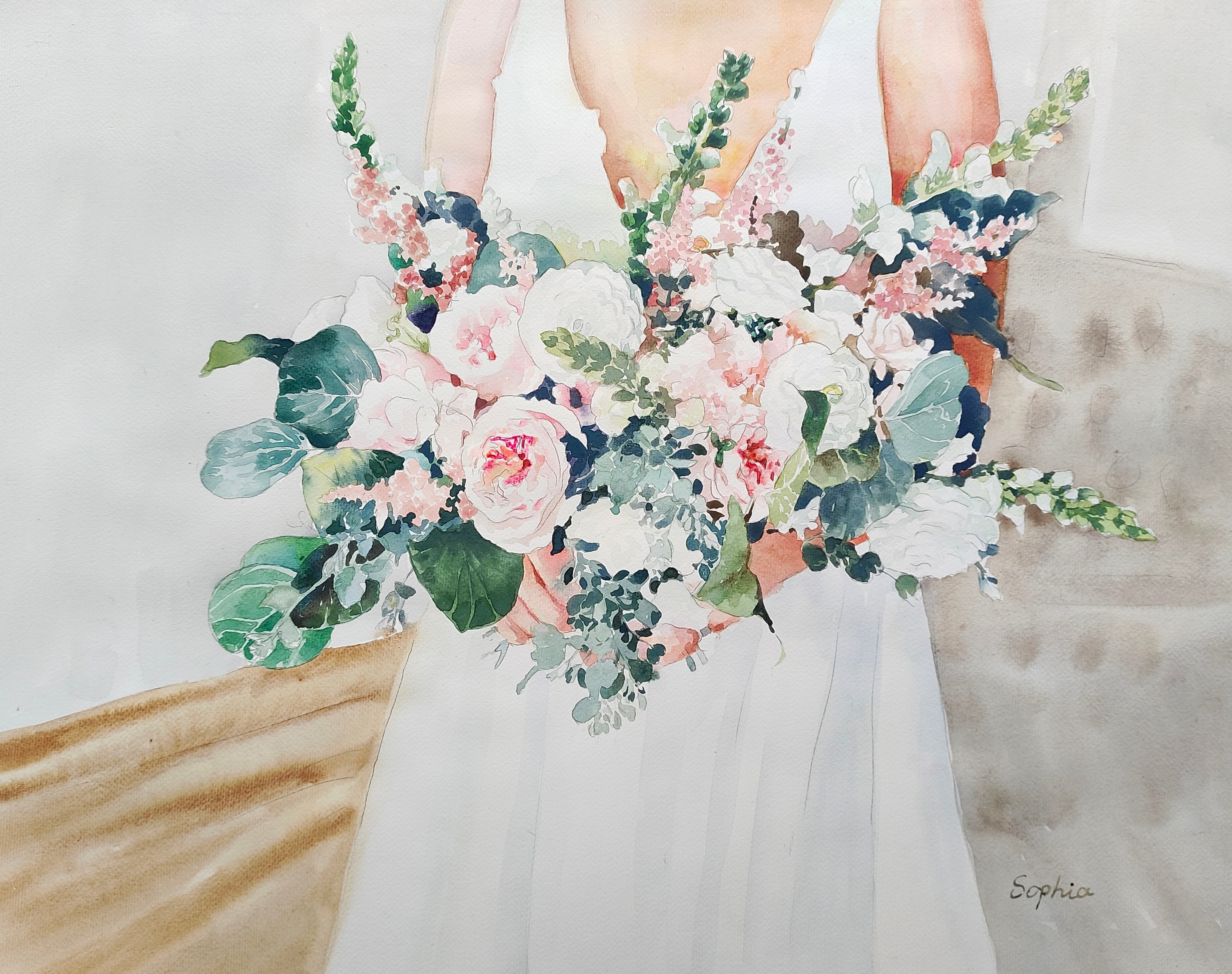 paintru-custom-watercolor-wedding-bouquet-painting