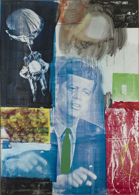 Robert -auschenberg-Retroactive-I-1963=types-pf-painting-styles-pop-art