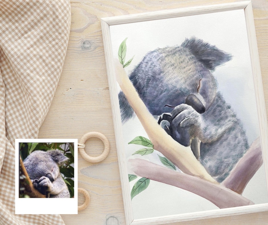 memorable-gift-nursery-custom-nursery-watercolor-painting-paintru-koala-min