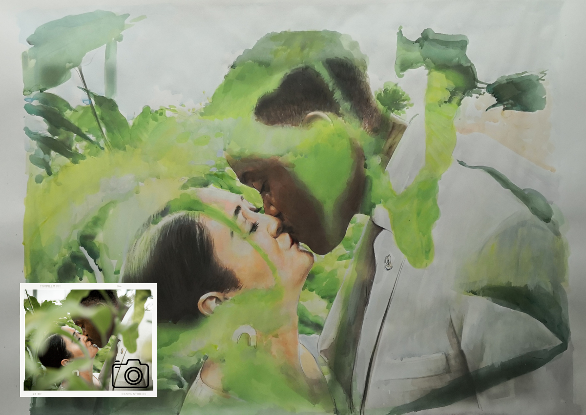 watercolor-portrait-paintru-wedding-artwork-in-trees