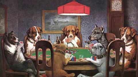 C.M. Coolidge's Famous "Dogs Playing Poker" Painting